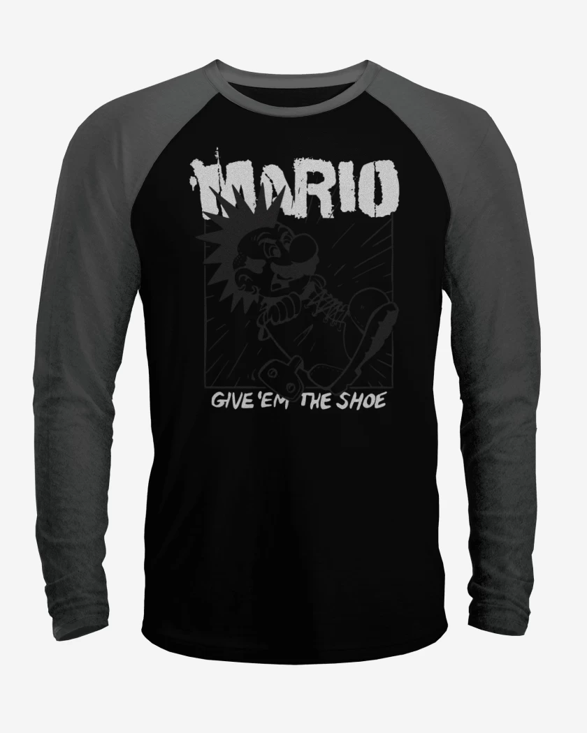Polera Raglan Negro / Negro Heather de Rancid bigote