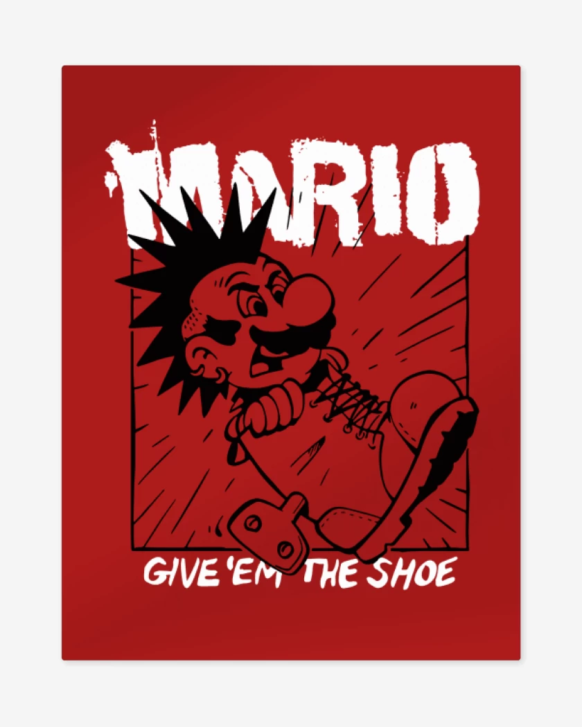 Print metalico Rojo de Rancid bigote