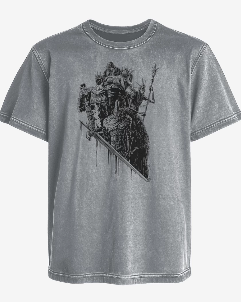 Polera desgastada Gris Melange de Lords of Cinder, Lords of Ash