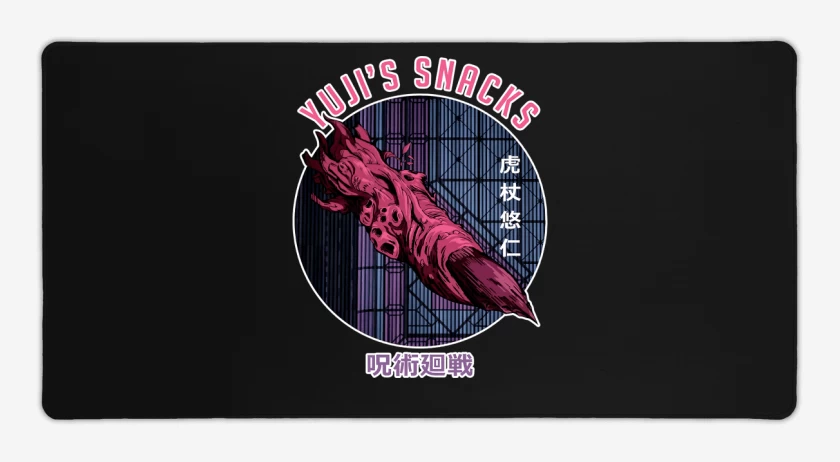 Mouse pad Gamer Negro de Yuji Snack