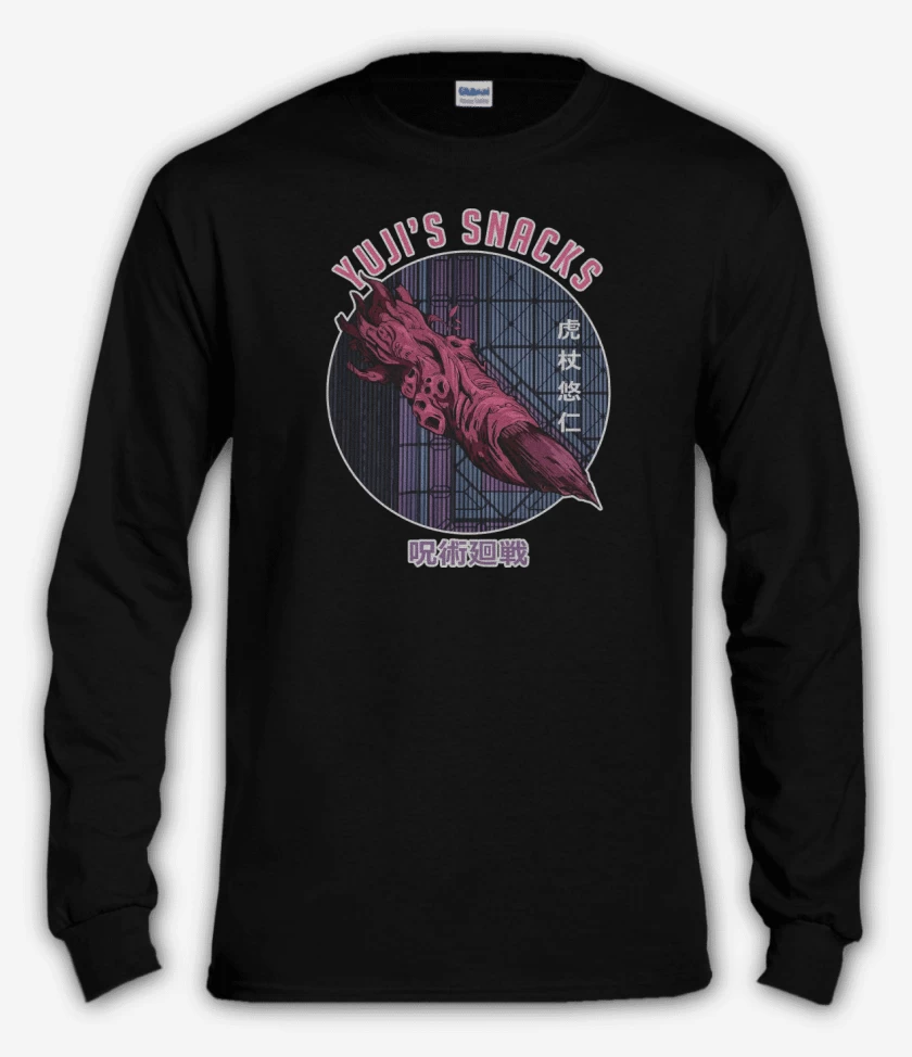 Polera manga larga Negro de Yuji Snack