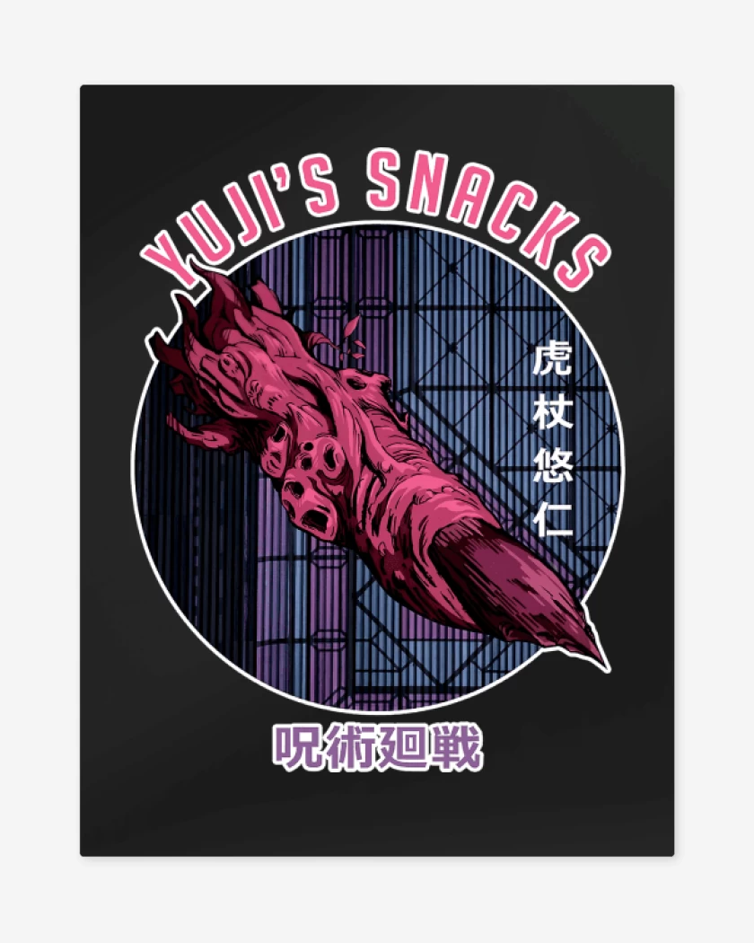 Print metalico Negro de Yuji Snack