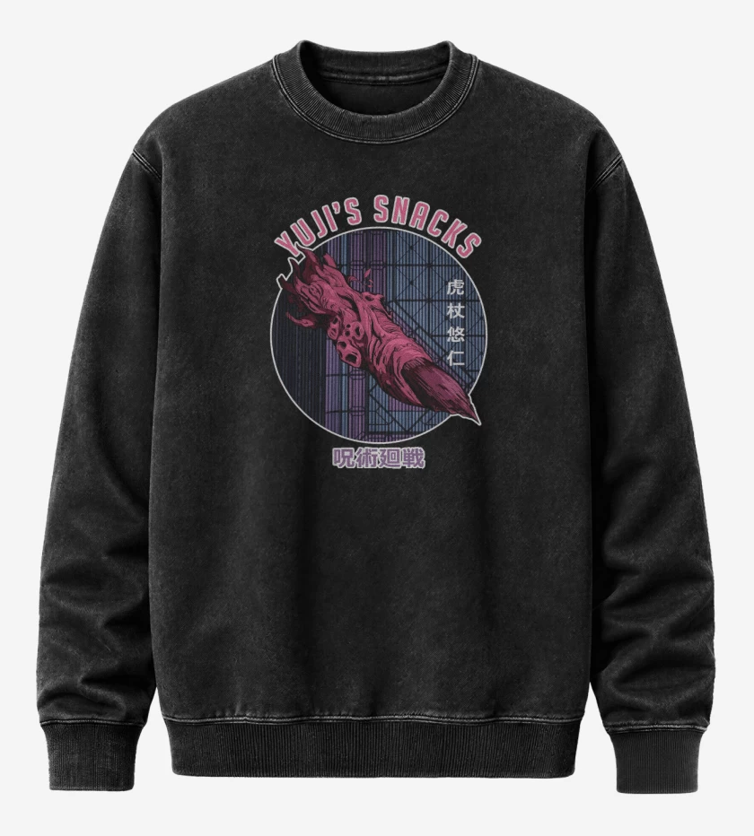 Poleron Polo Acid Wash Negro de Yuji Snack