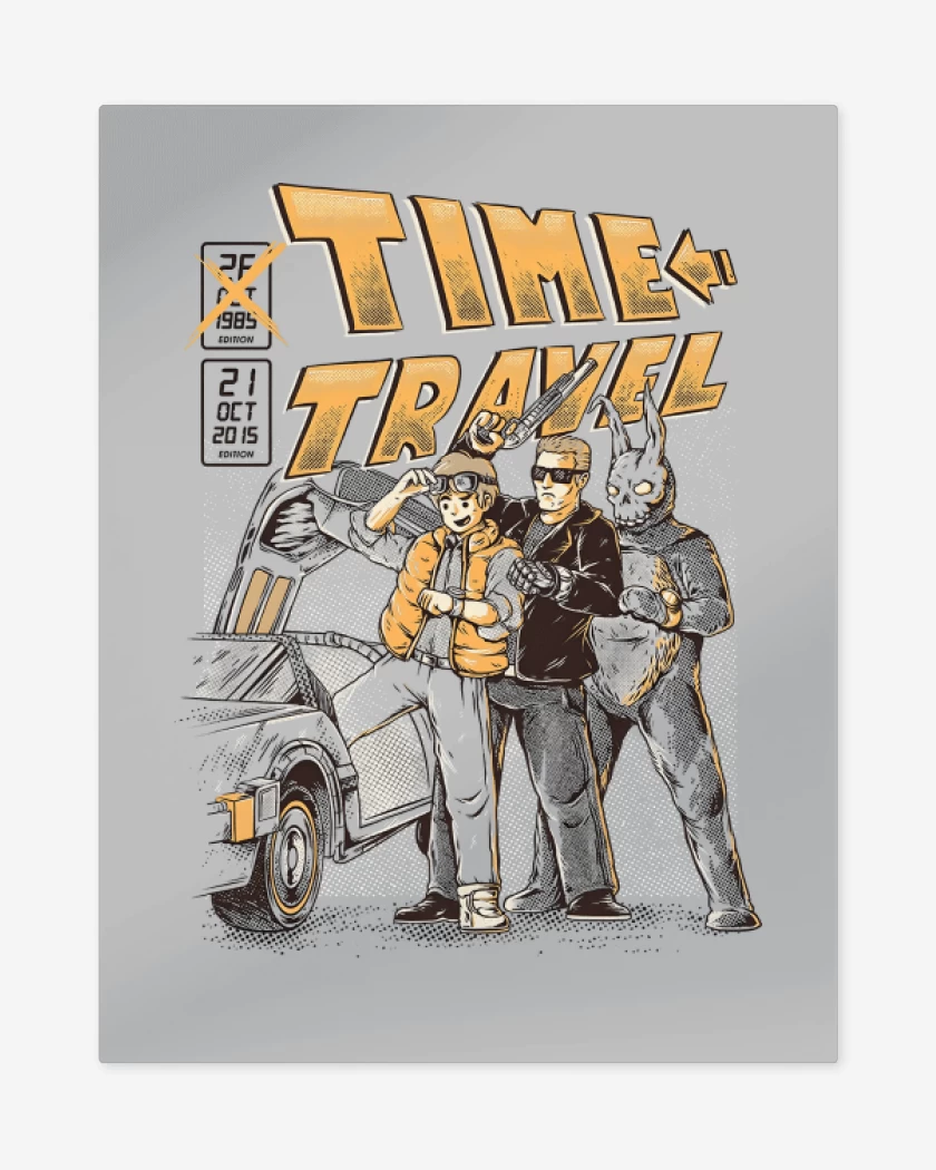 Print metalico Gris Melange de Viajeros del Tiempo