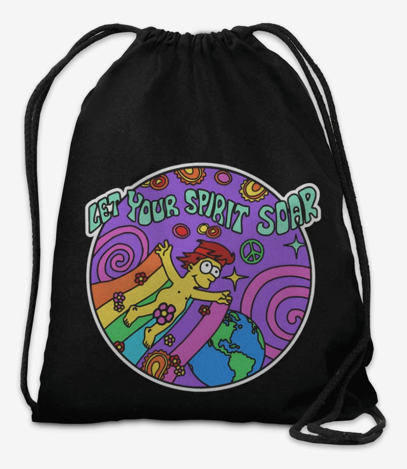 Mochila Negro de Deja que tu espíritu se eleve