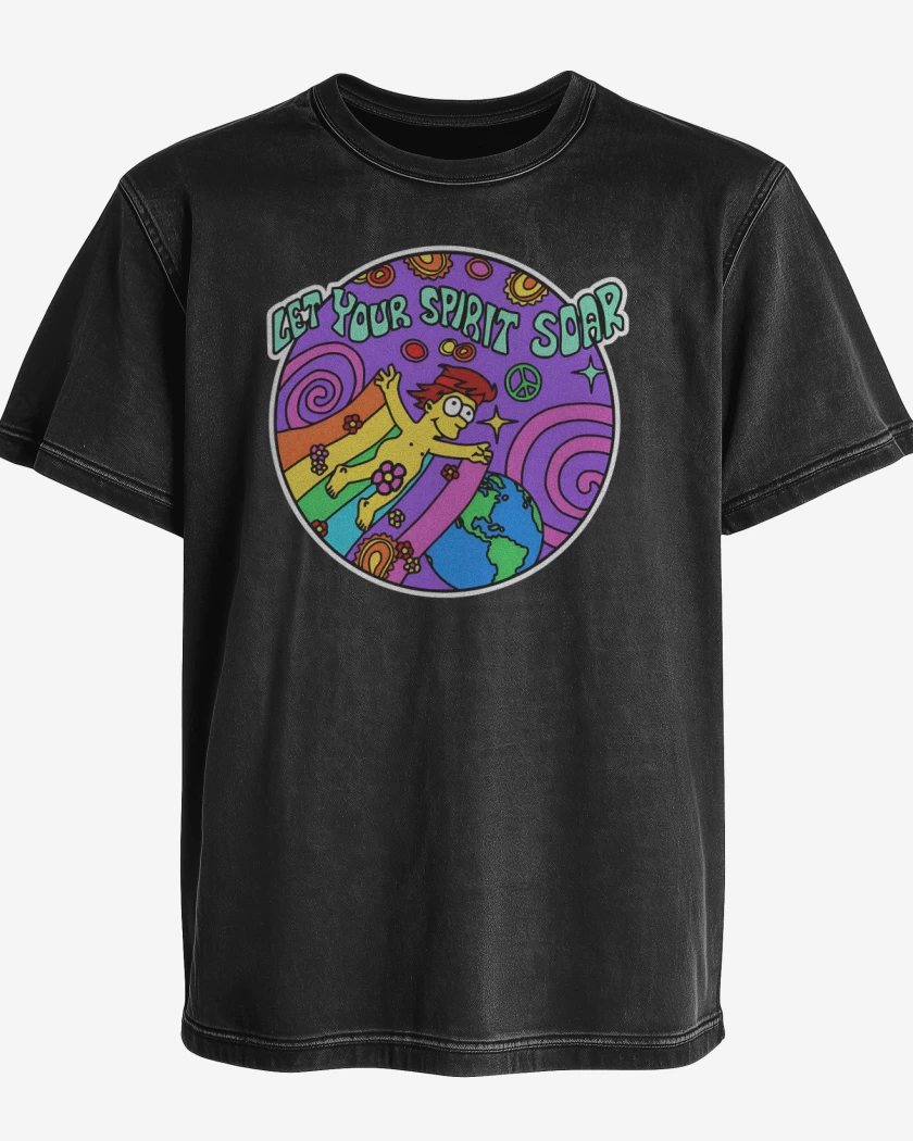 Polera desgastada Deja que tu espíritu se eleve