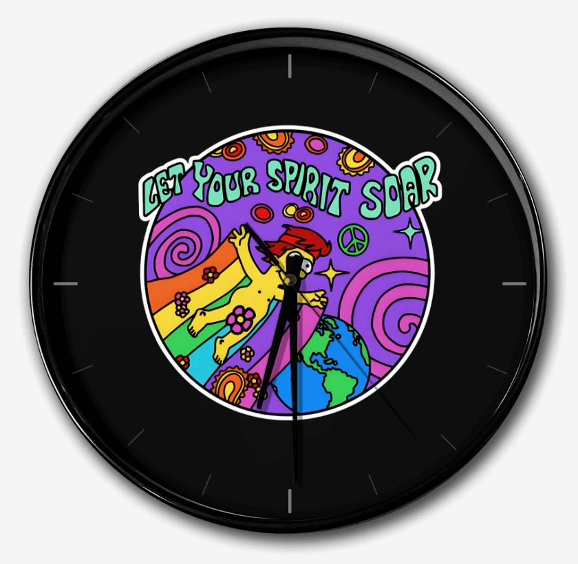 Reloj Negro de Deja que tu espíritu se eleve