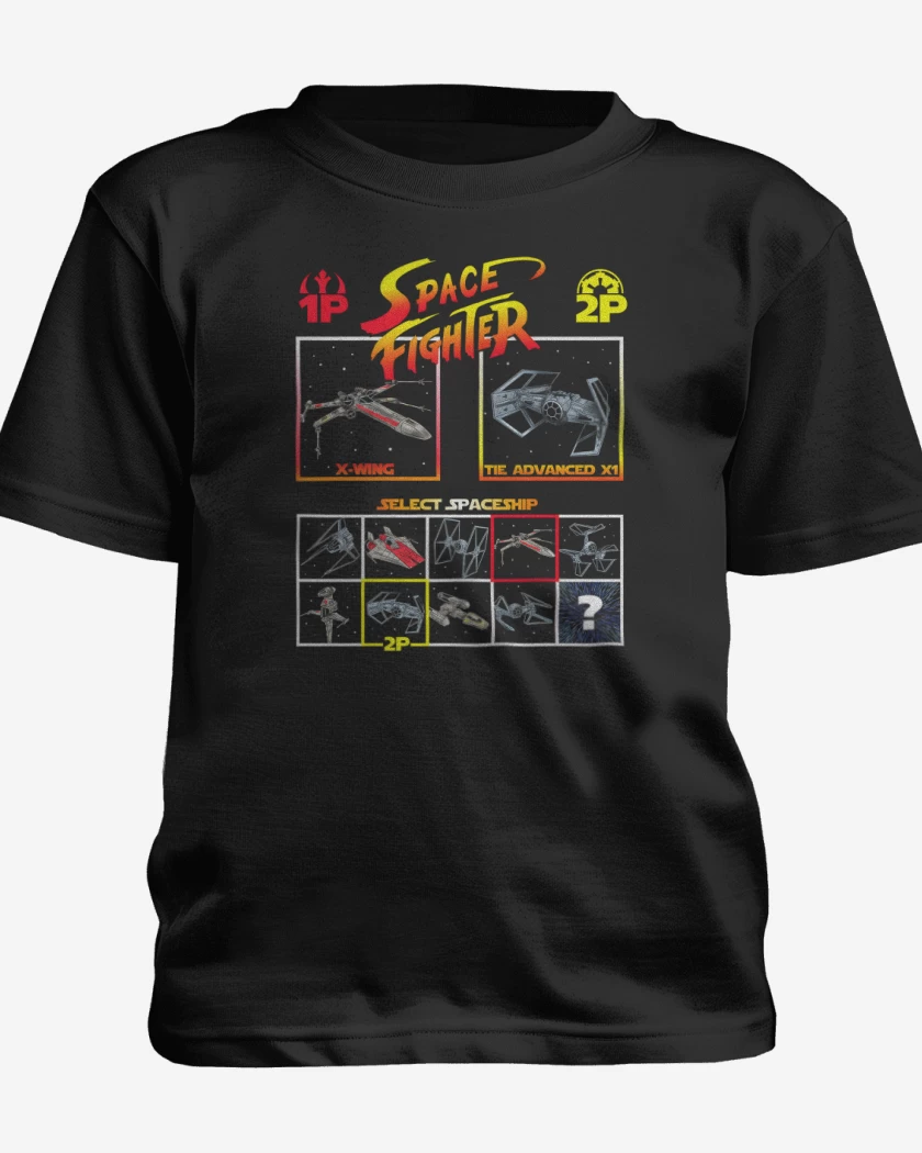 Polera de niño Negro de Space fighter