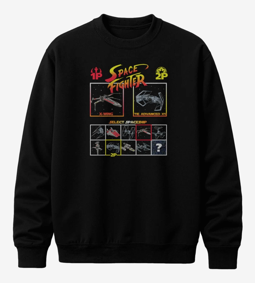 Poleron polo Negro de Space fighter
