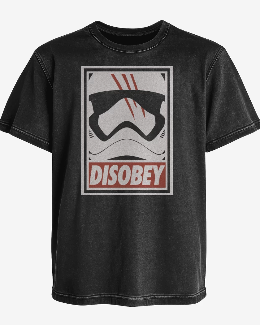 Polera desgastada Negro de Disobey