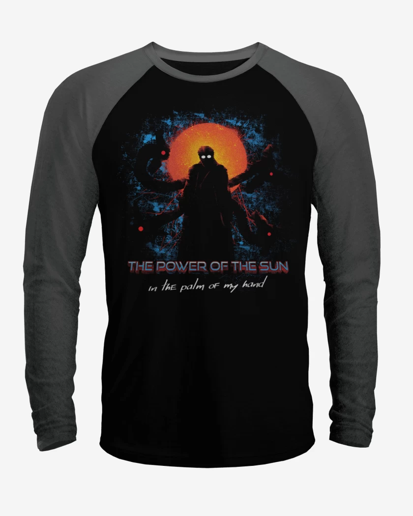 Polera Raglan Negro / Negro Heather de El poder del sol