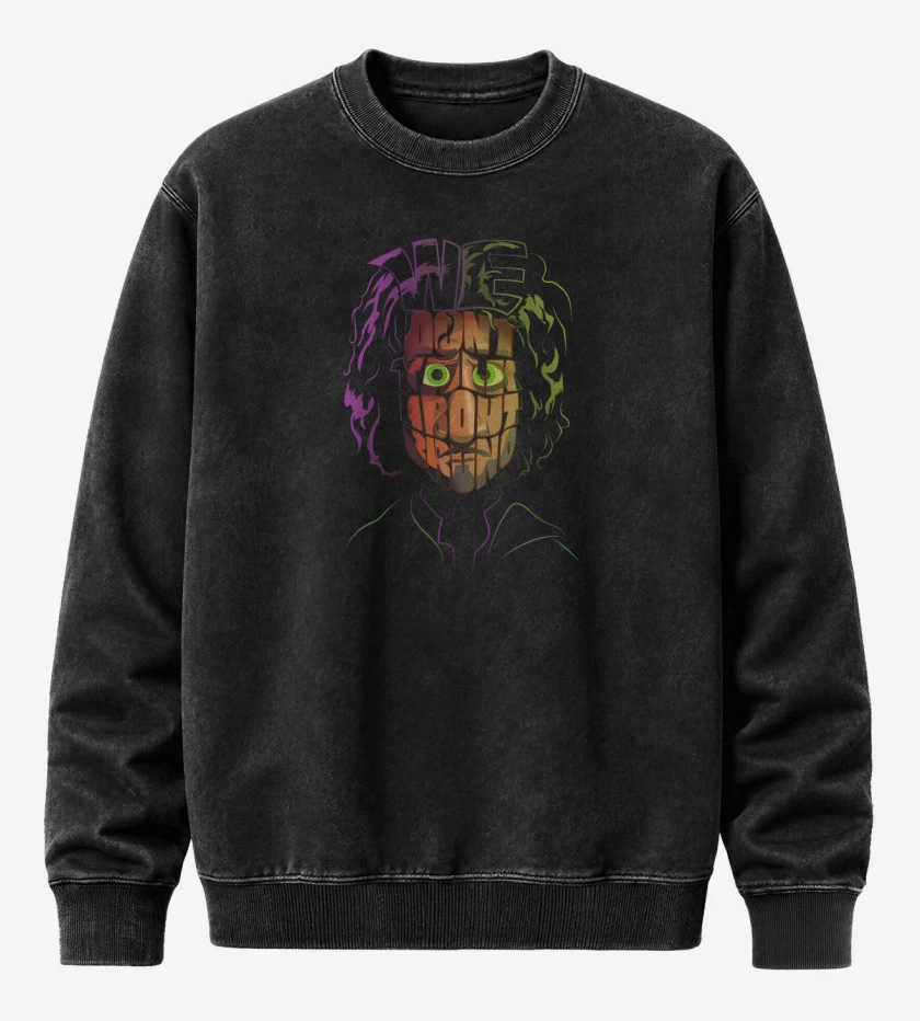 Poleron Polo Acid Wash Negro de No se Habla de Bruno