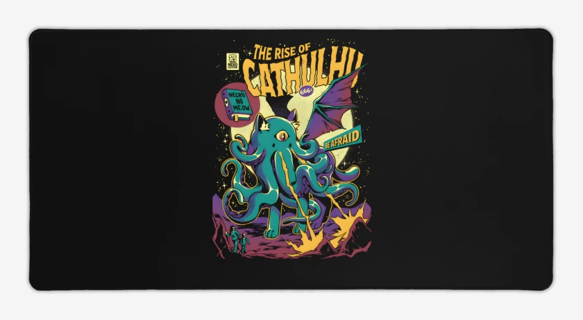 Mouse pad Gamer Negro de The Rise of Cathulhu