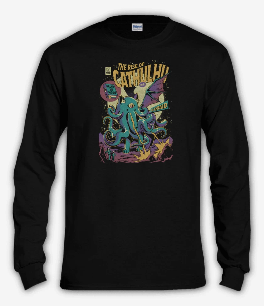 Polera manga larga Negro de The Rise of Cathulhu