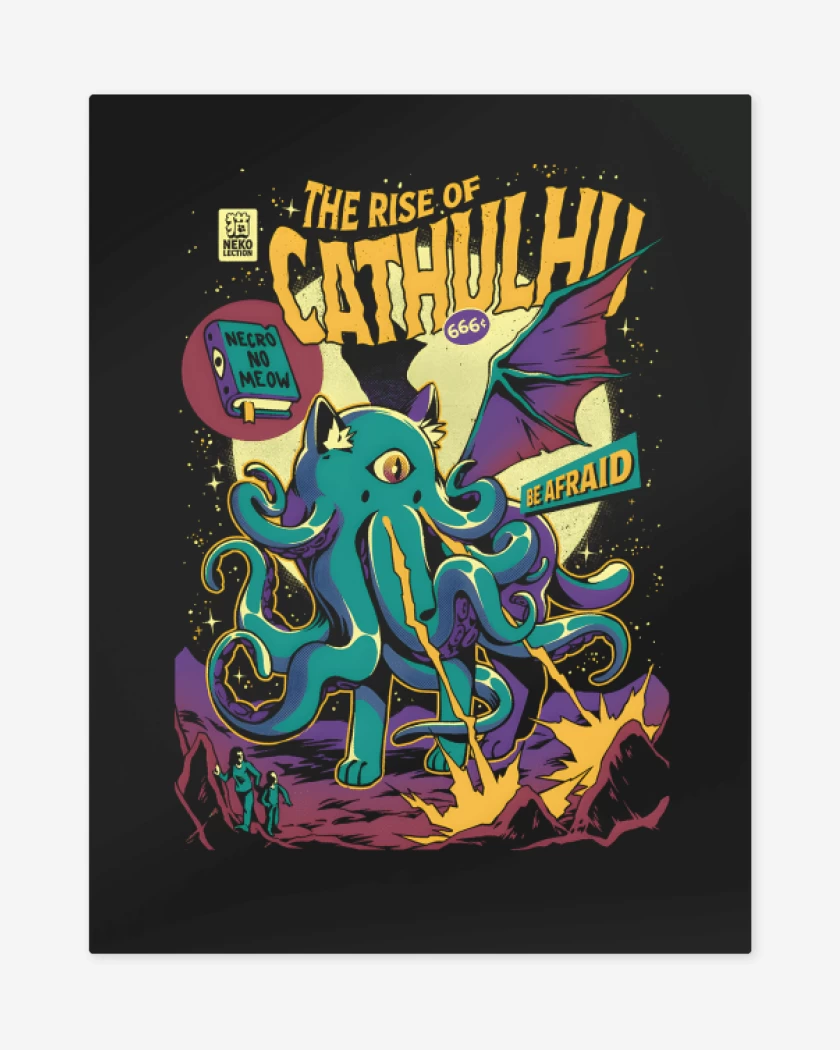 Print metalico Negro de The Rise of Cathulhu