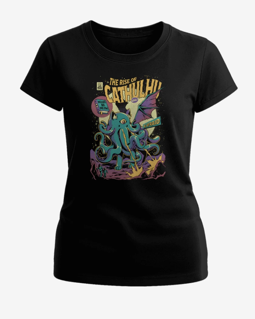 Polera de Mujer Negro de The Rise of Cathulhu