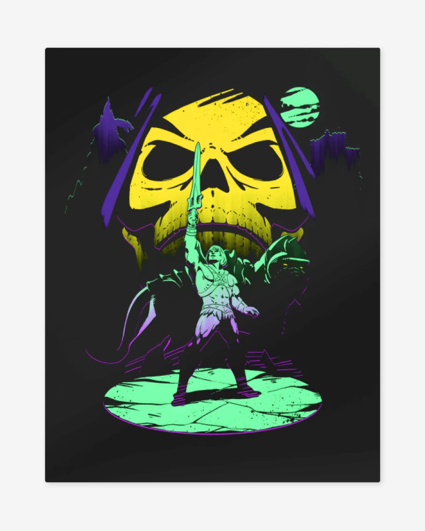 Print metalico Negro de Por el poder de Grayskull