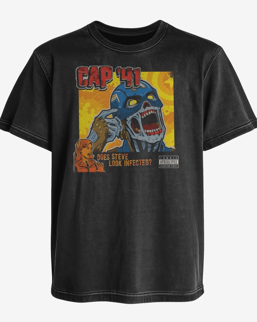 Polera desgastada Negro de Cap 41