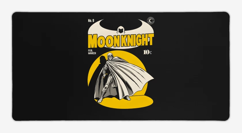 Mouse pad Gamer Negro de Moon Knight Comic