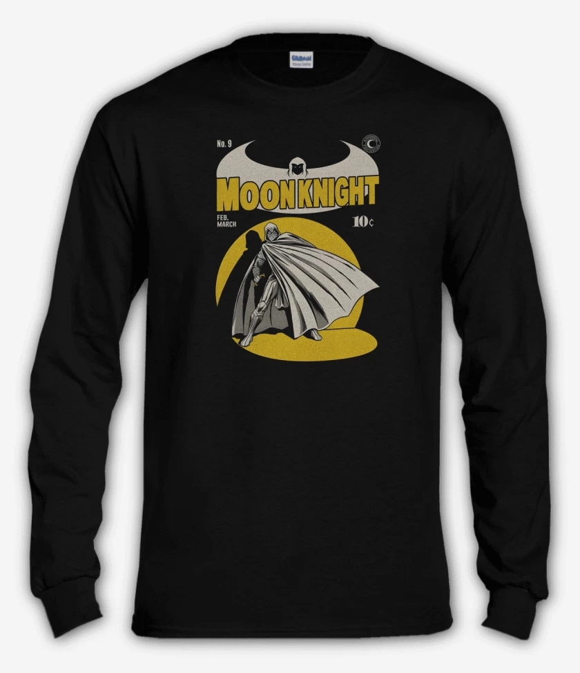 Polera manga larga Negro de Moon Knight Comic
