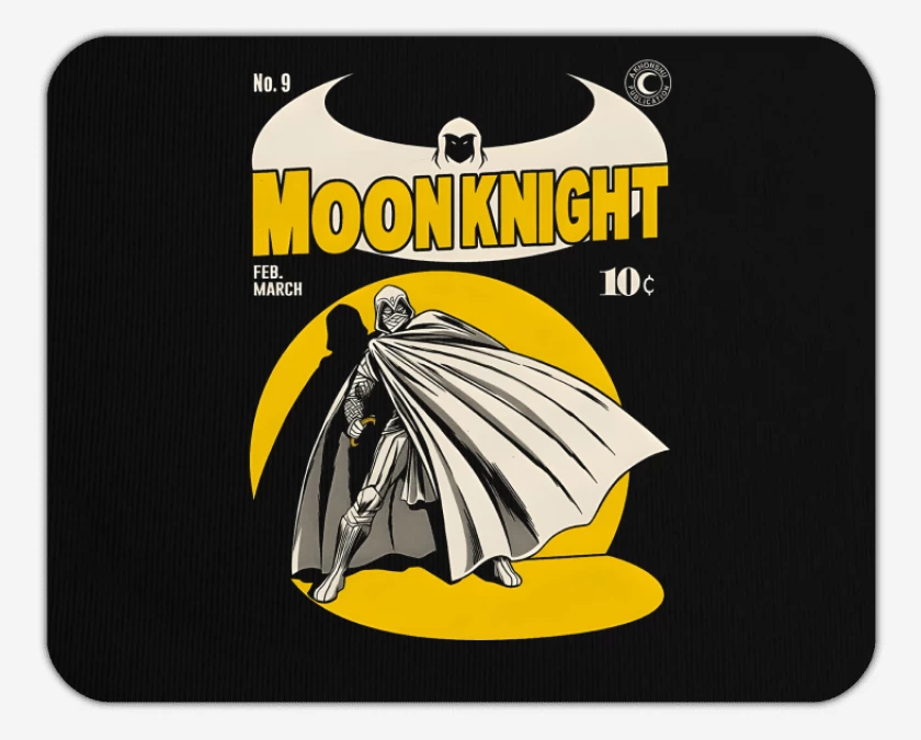 Mousepad Negro de Moon Knight Comic