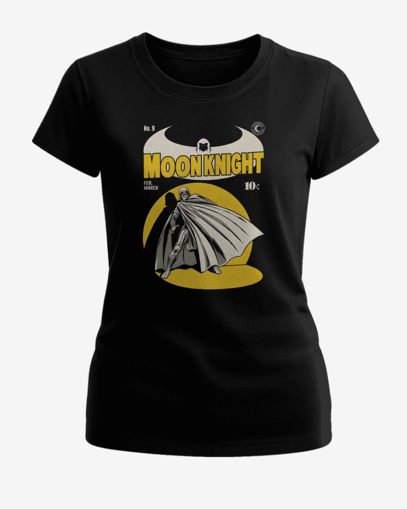 Polera de Mujer Negro de Moon Knight Comic