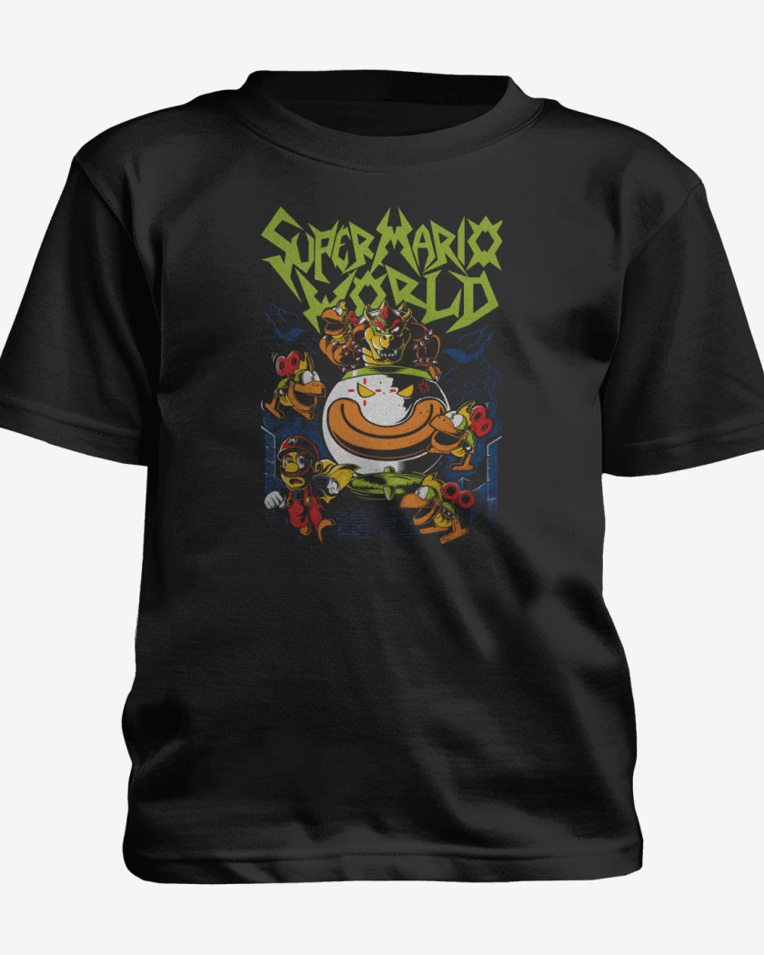 Polera de niño Negro de Super bigote World