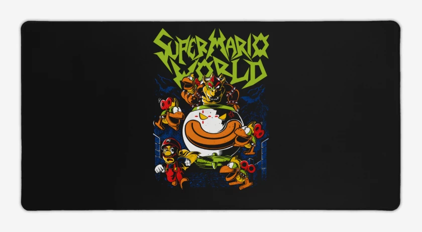 Mouse pad Gamer Negro de Super bigote World