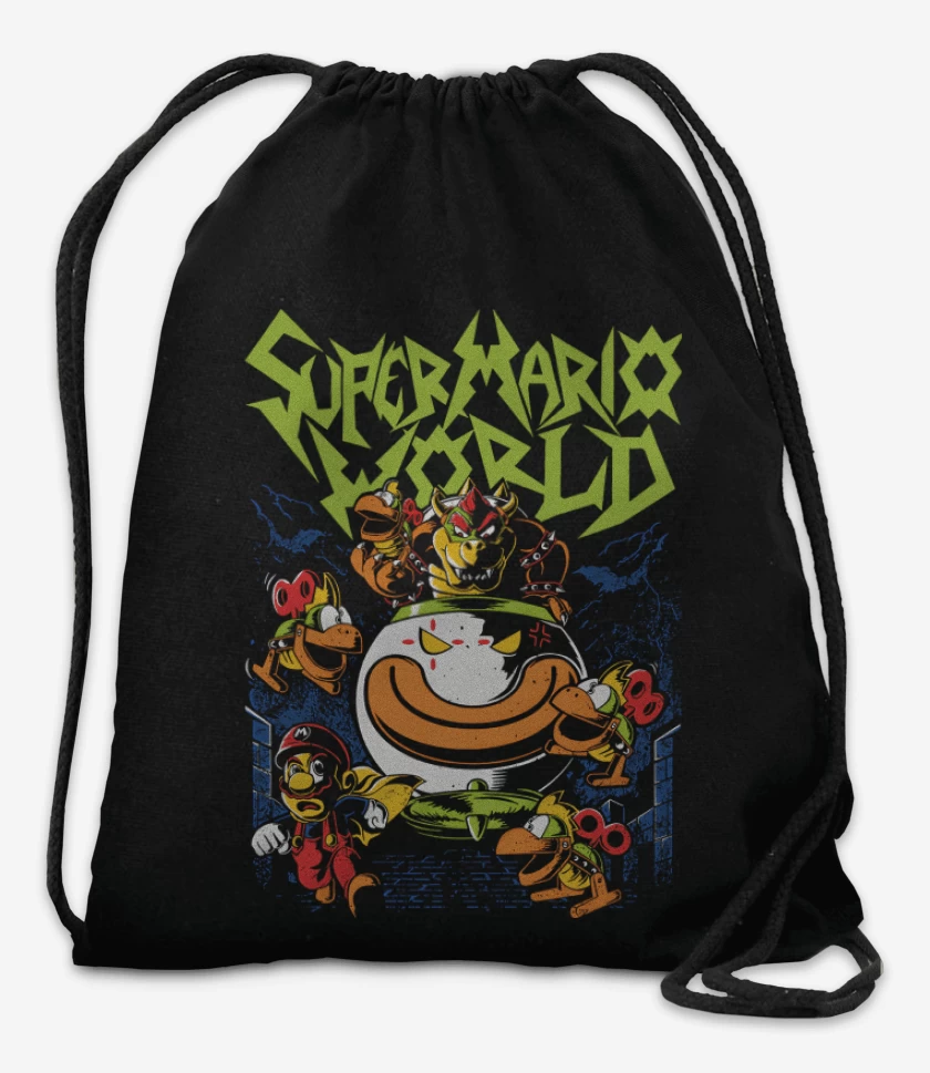 Mochila Negro de Super bigote World
