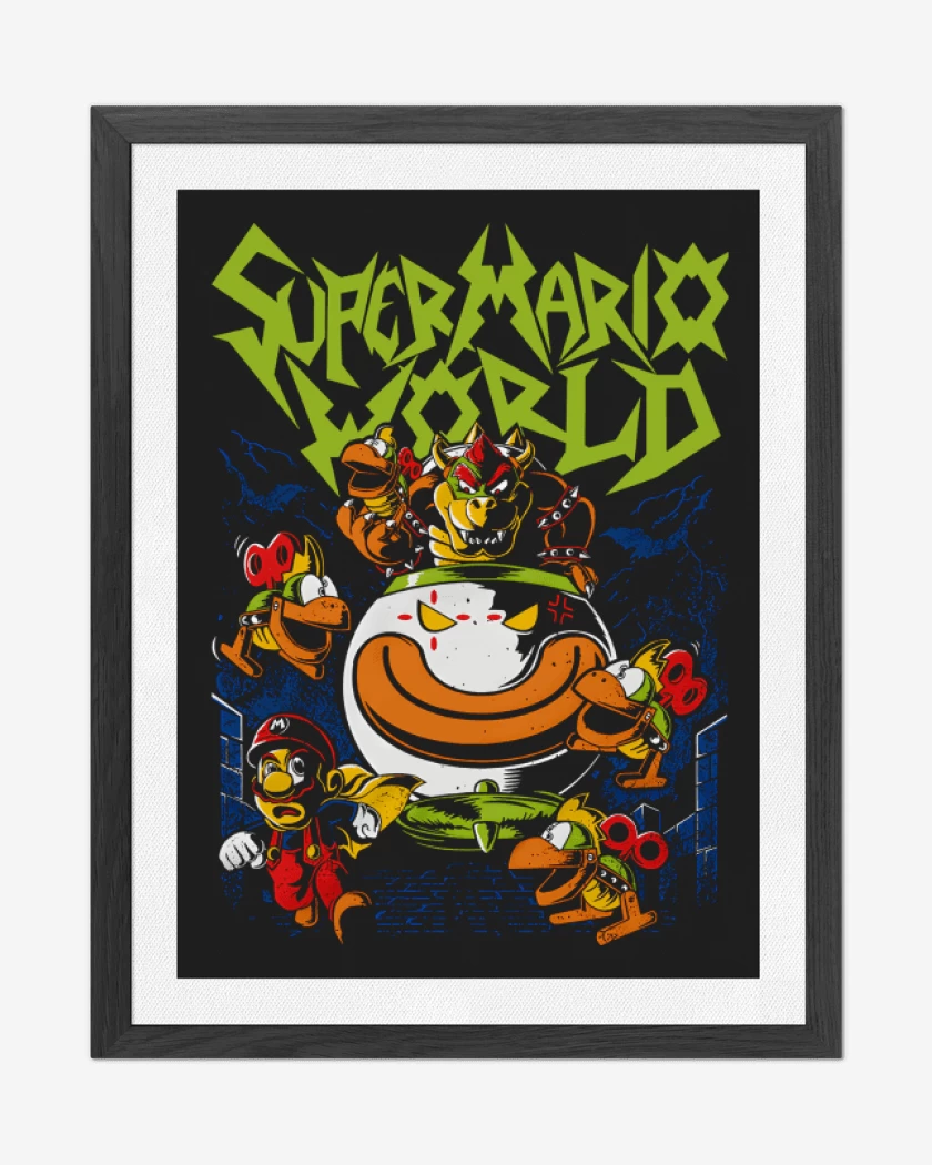 Cuadro decorativo Negro de Super bigote World