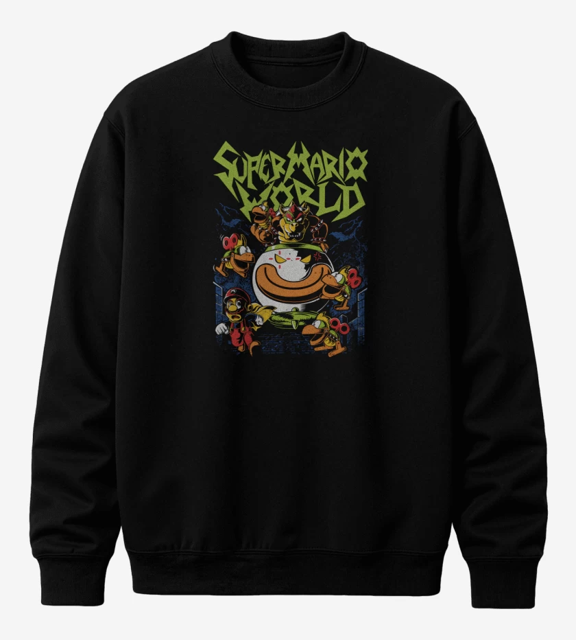Poleron polo Negro de Super bigote World
