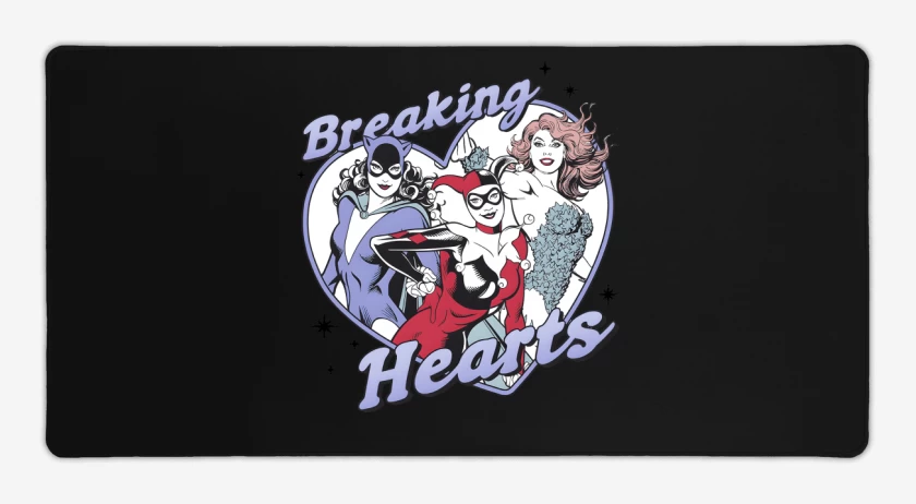 Mouse pad Gamer Negro de Heartbreakers
