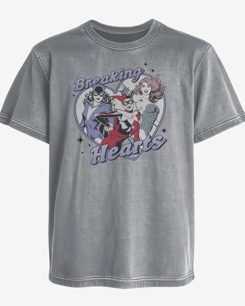 Polera desgastada Gris Melange de Heartbreakers