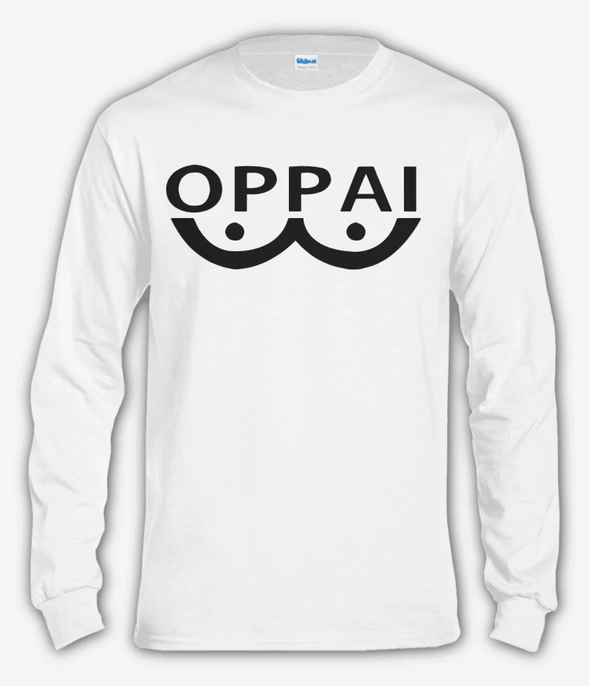 Polera manga larga Blanco de Oppai