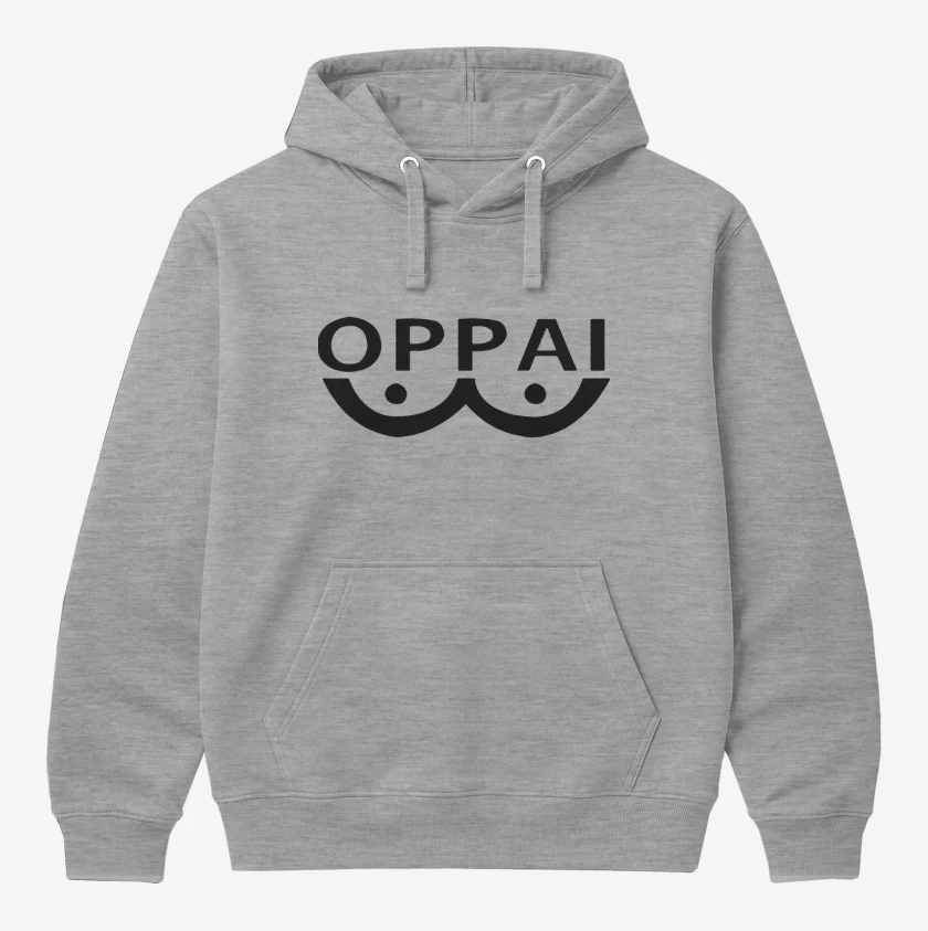 Polerón Canguro Gris Melange de Oppai