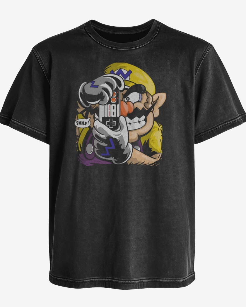 Polera desgastada Negro de The Killing Wario