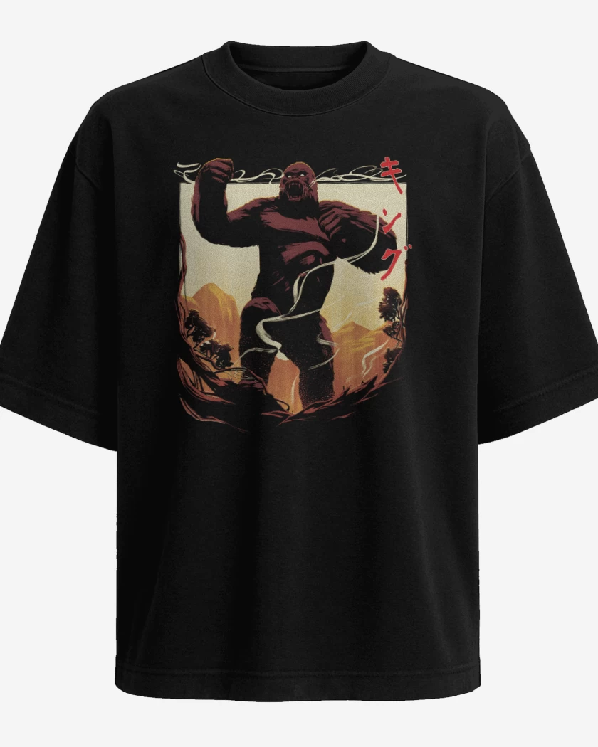 Polera Oversize Negro de Rey Kong