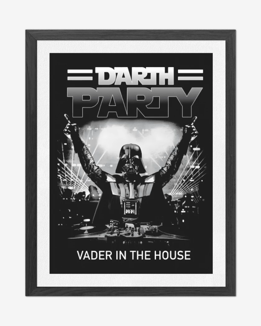 Cuadro decorativo Negro de Darth Party