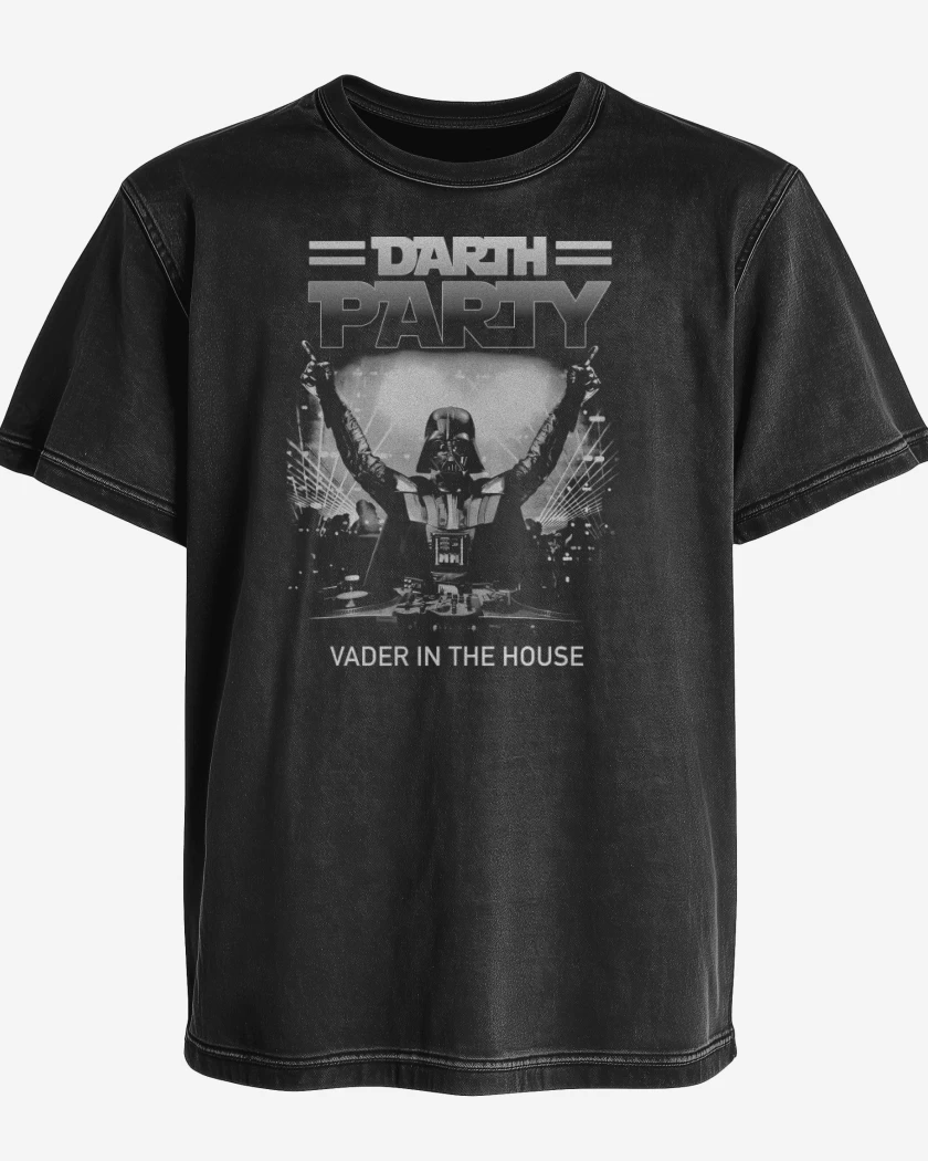 Polera desgastada Negro de Darth Party