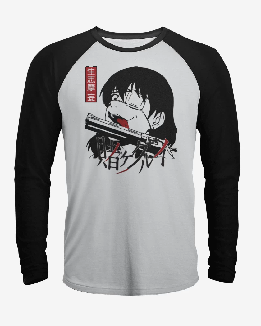 Polera Raglan Blanco / Negro de Midari Ikashima
