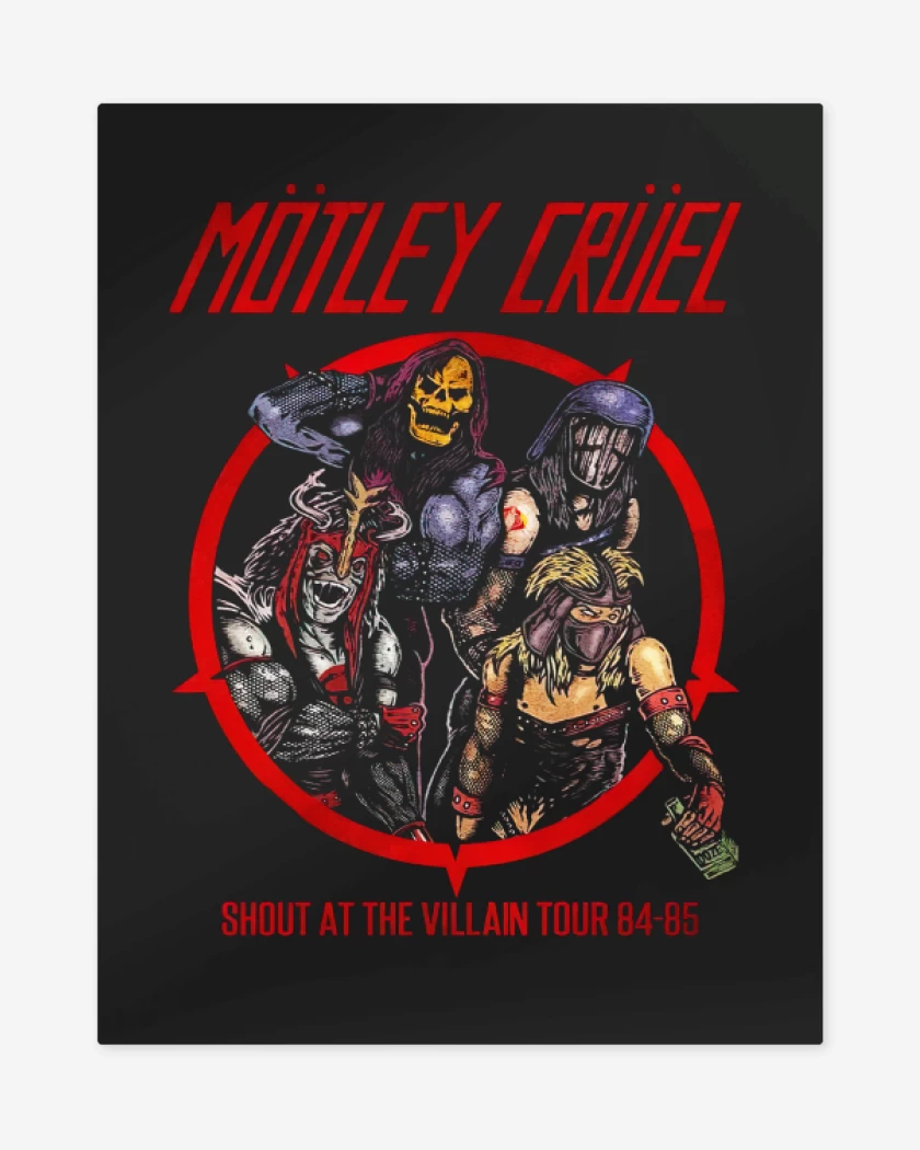 Print metalico Negro de Motley Cruel