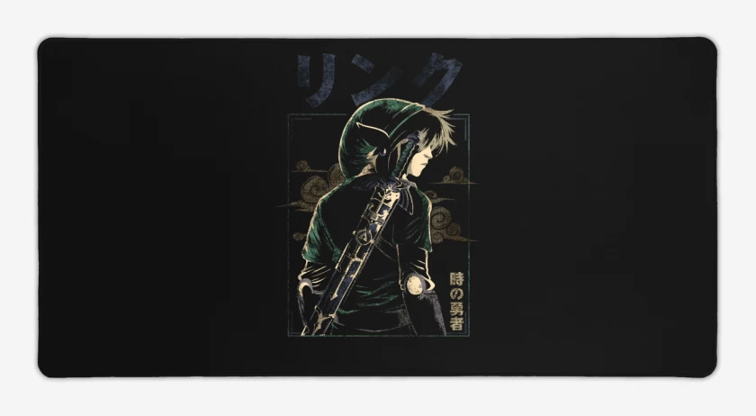 Mouse pad Gamer Negro de Link Anime