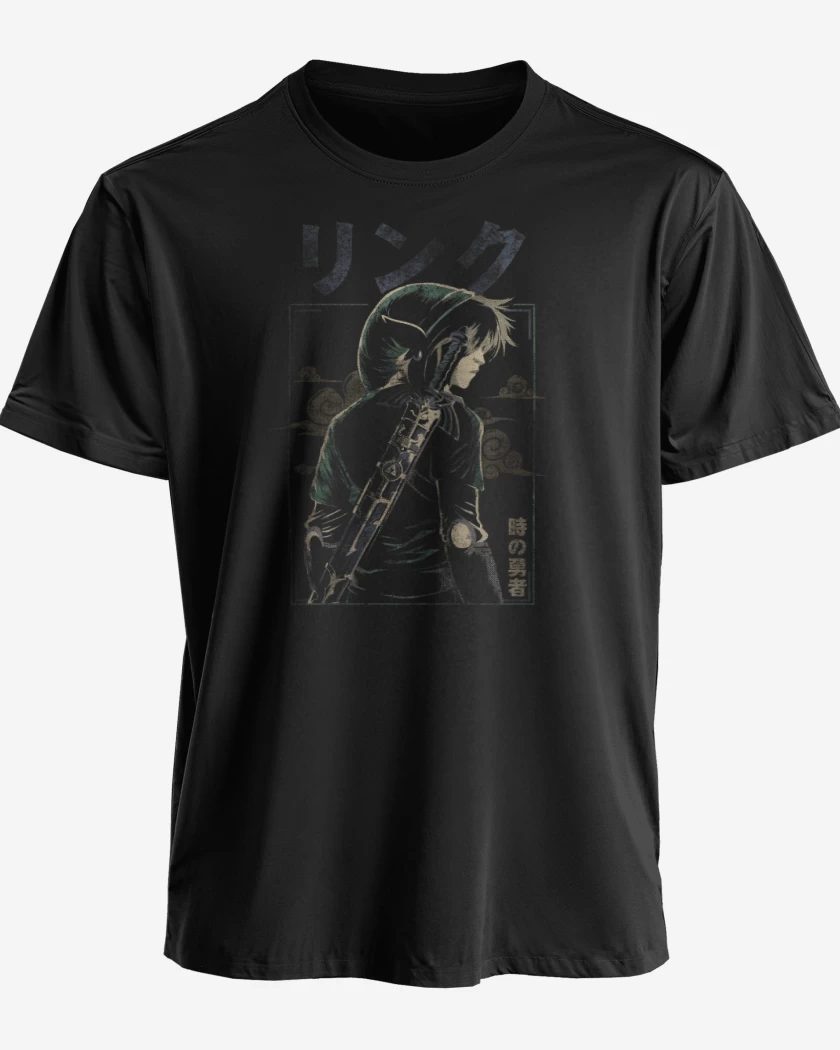 Polera Negro de Link Anime