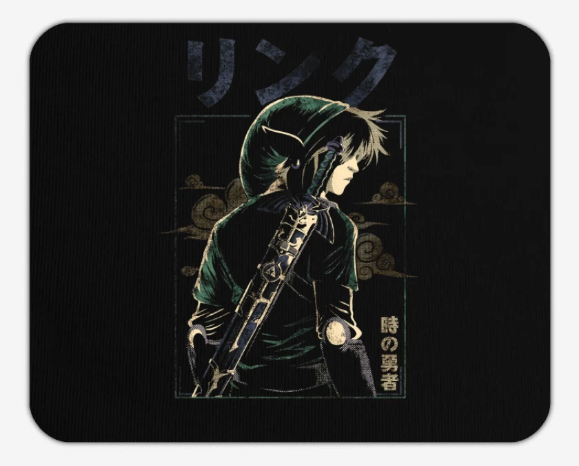 Mousepad Negro de Link Anime