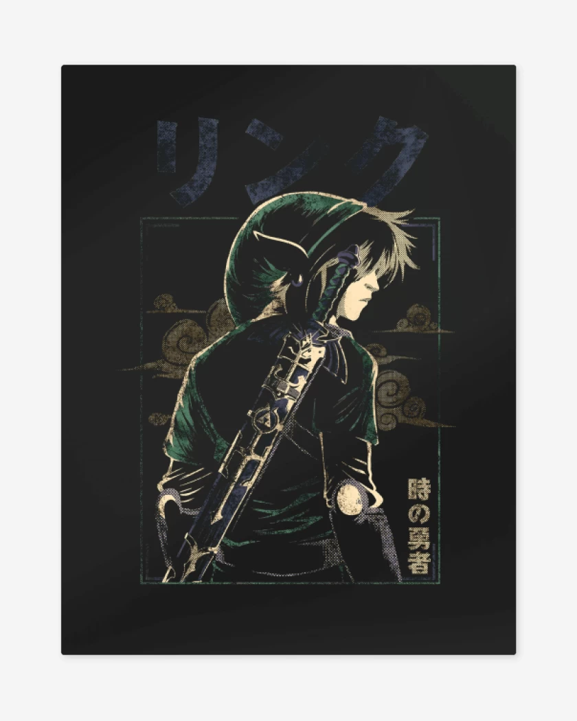 Print metalico Negro de Link Anime