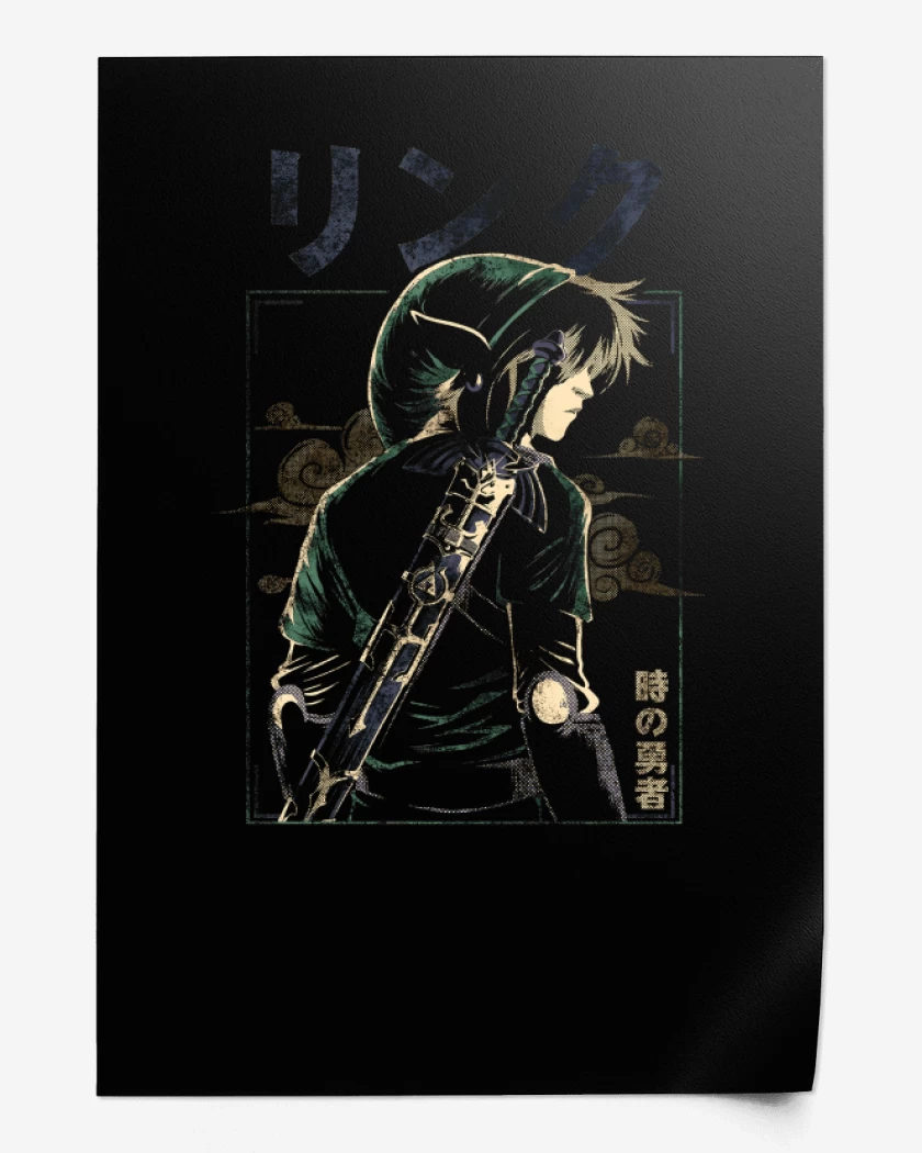 Print Negro de Link Anime