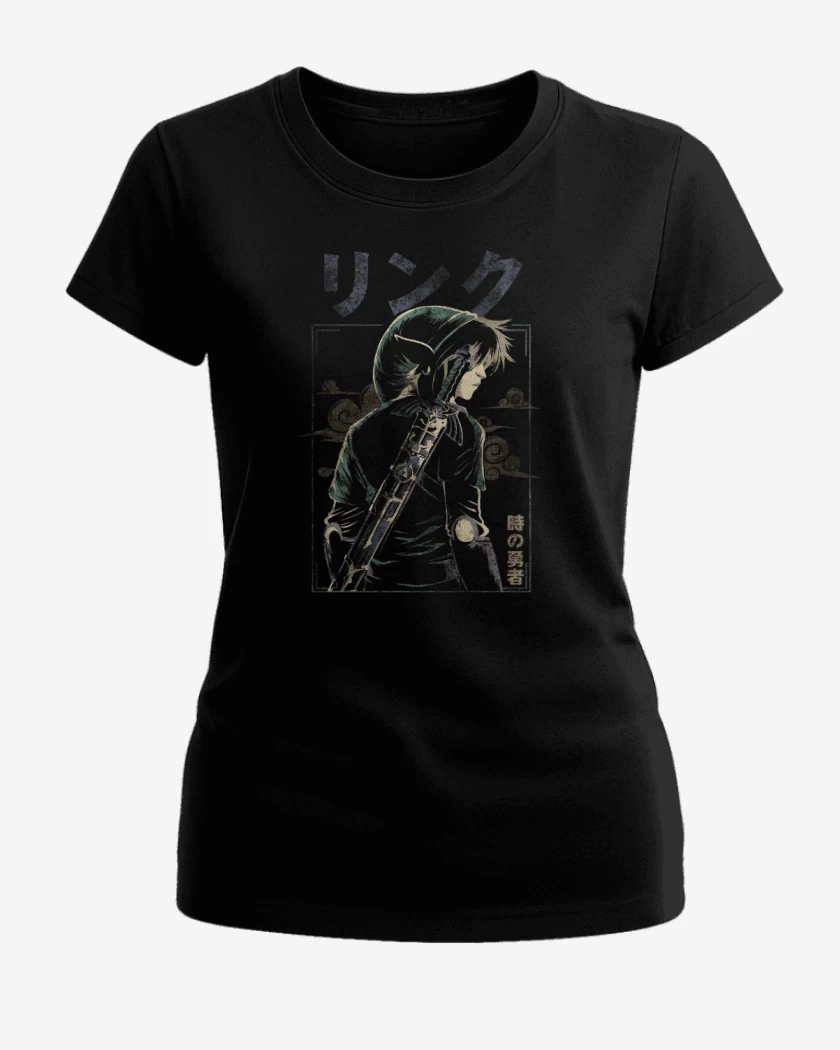 Polera de Mujer Negro de Link Anime