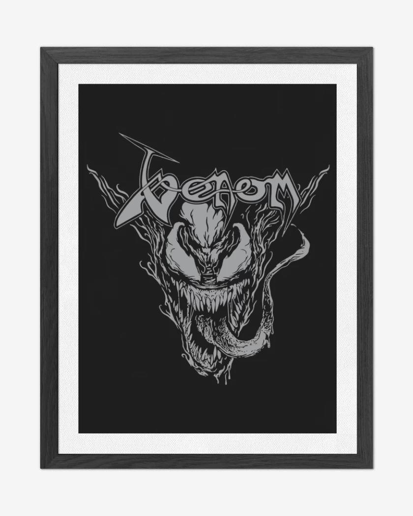 Cuadro decorativo Negro de Venom Black Metal