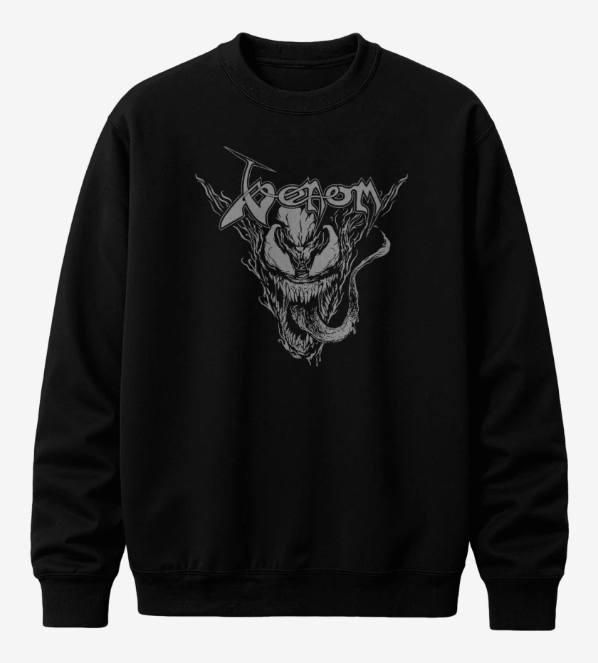 Poleron polo Negro de Venom Black Metal