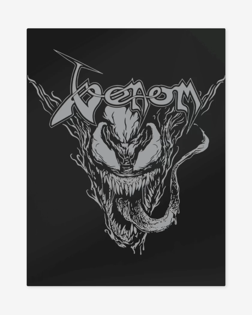 Print metalico Negro de Venom Black Metal